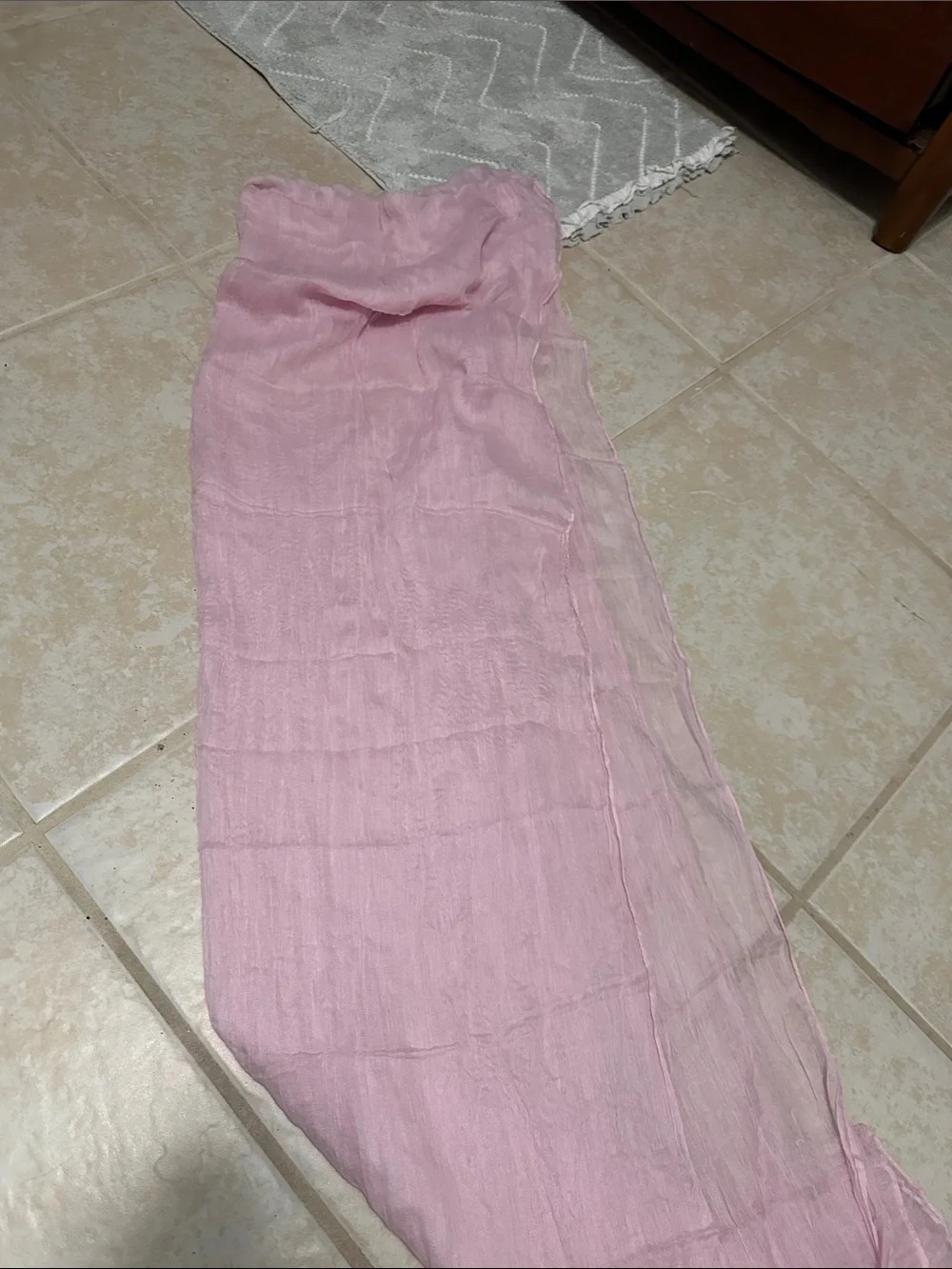 Light Pink Sheer table Runner - Boho style NWT